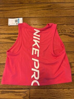 Nike Pink Vertical Logo Crop Tank